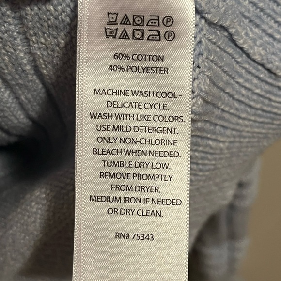 Cupcakes & Cashmere Baby Blue Cotton Button Front Cardigan - Picture 4 of 9